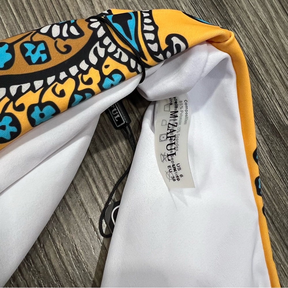 🌸 3/$30 NWT! ZAFUL Yellow and Blue Ruffle Bikini Set - Picture 3 of 5